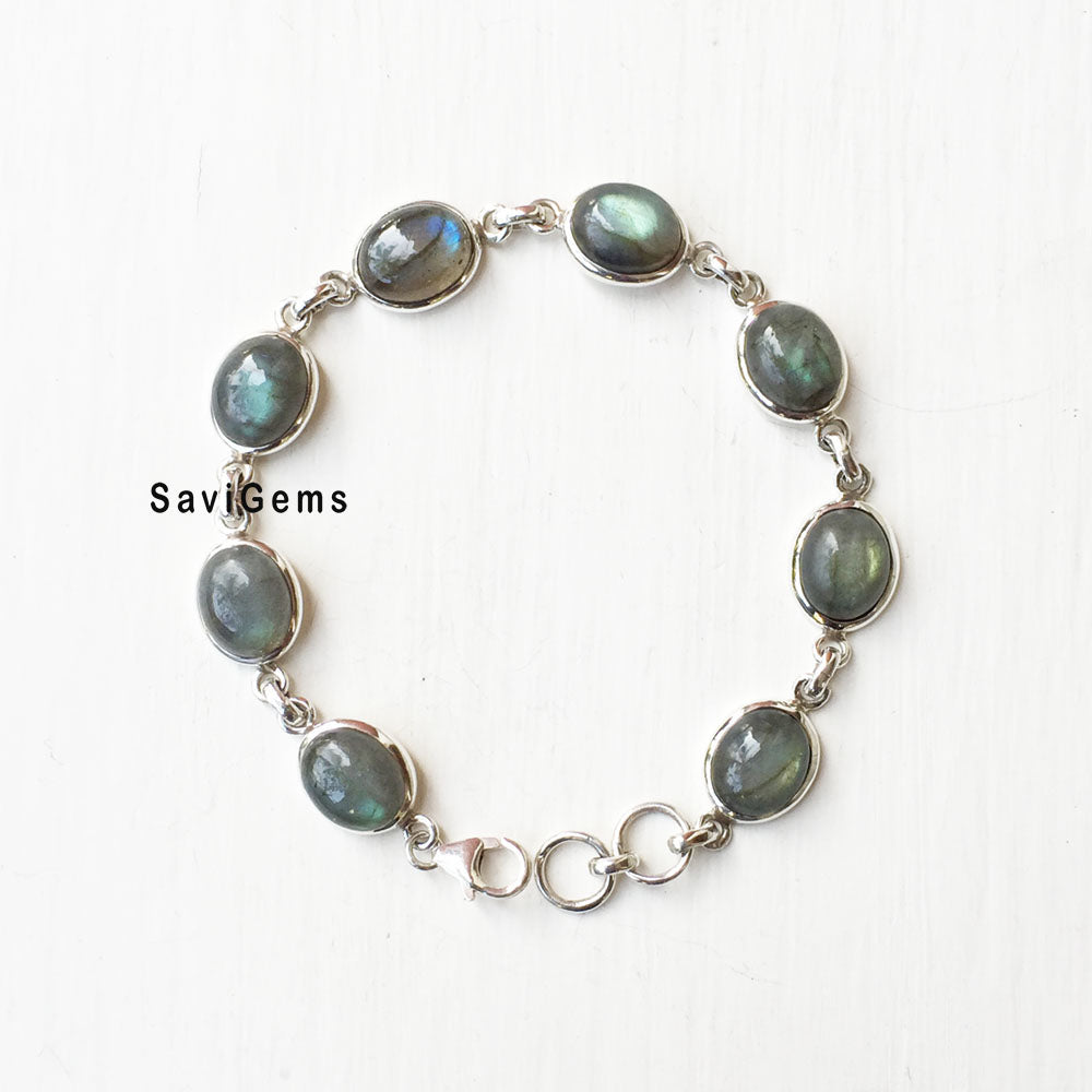 Sterling popular Silver Labradorite Bracelet