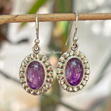 Amethyst Tribal Sterling Silver Earring