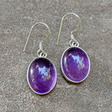 Amethyst Oval Sterling Silver Earring