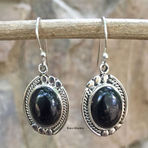 Black Onyx 925 Sterling Silver Earring