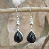 Black Onyx Ball Sterling Silver Earring