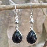 Black Onyx Ball Sterling Silver Earring