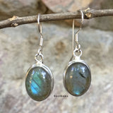 Labradorite Oval Sterling Silver Earring