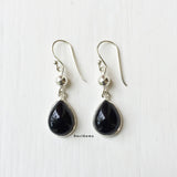 Black Onyx Ball Sterling Silver Earring