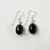 Black Onyx Oval 925 Sterling Silver Earring