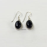 Black Onyx Oval 925 Sterling Silver Earring