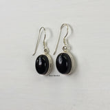 Black Onyx Oval 925 Sterling Silver Earring