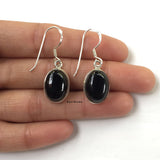 Black Onyx Oval 925 Sterling Silver Earring