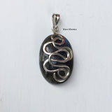 Labradorite Oval Sterling Silver Pendant