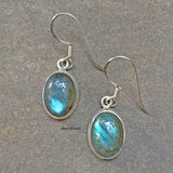 Labradorite Oval Sterling Silver Earring