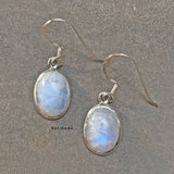 Rainbow Moonstone Sterling Silver Earring