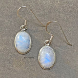 Rainbow Moonstone Sterling Silver Earring