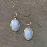 Rainbow Moonstone Sterling Silver Earring