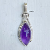 Amethyst Knot 925 Sterling Silver Pendant