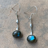 Labradorite Twisted Sterling Silver Earring