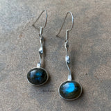 Labradorite Twisted Sterling Silver Earring