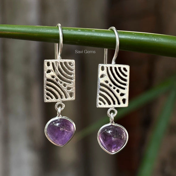 Amethyst 925 Sterling Silver Earring