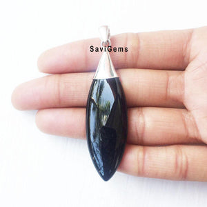 Black Onyx Elegant Sterling Silver Pendant