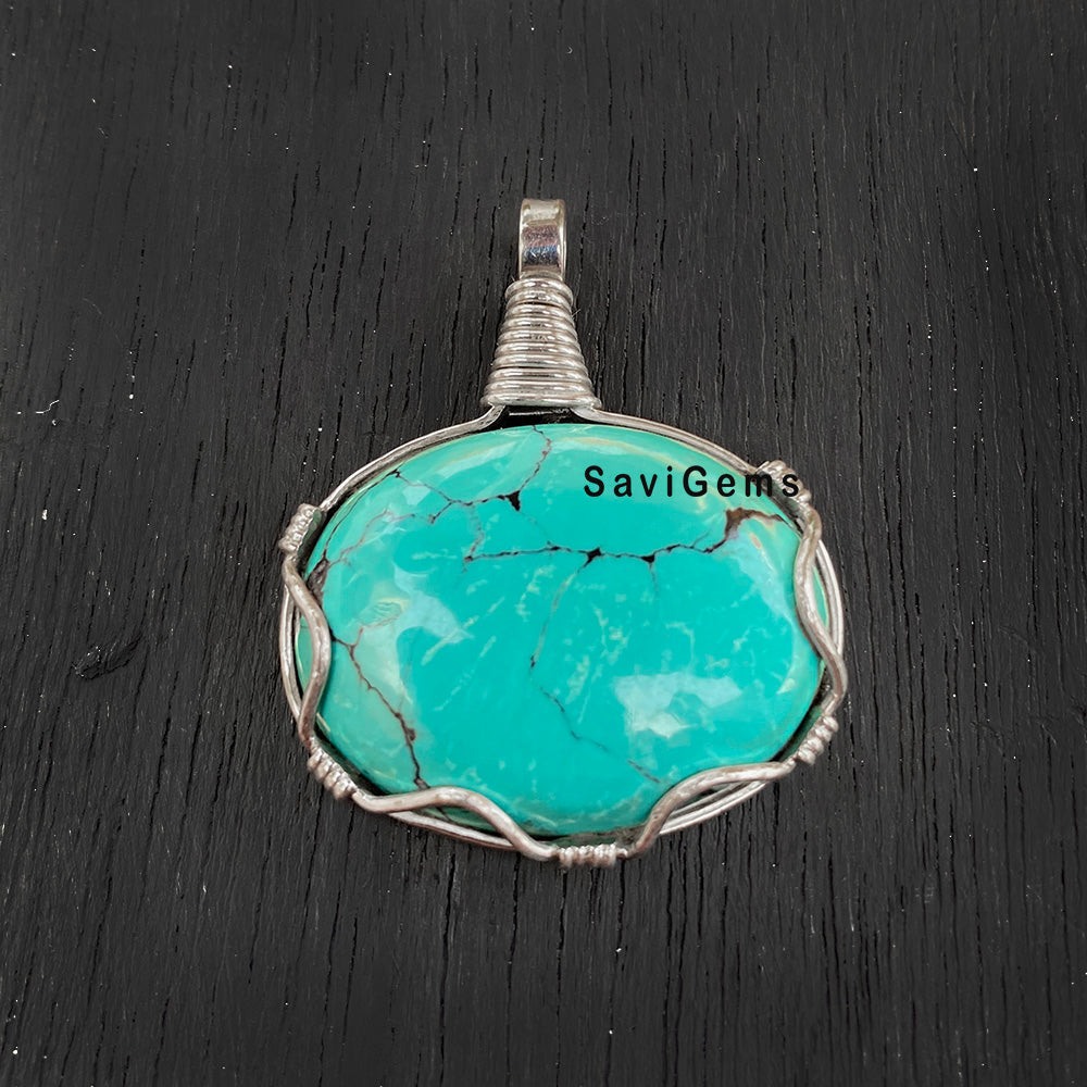 925 Sterling Silver store Turquoise Necklace